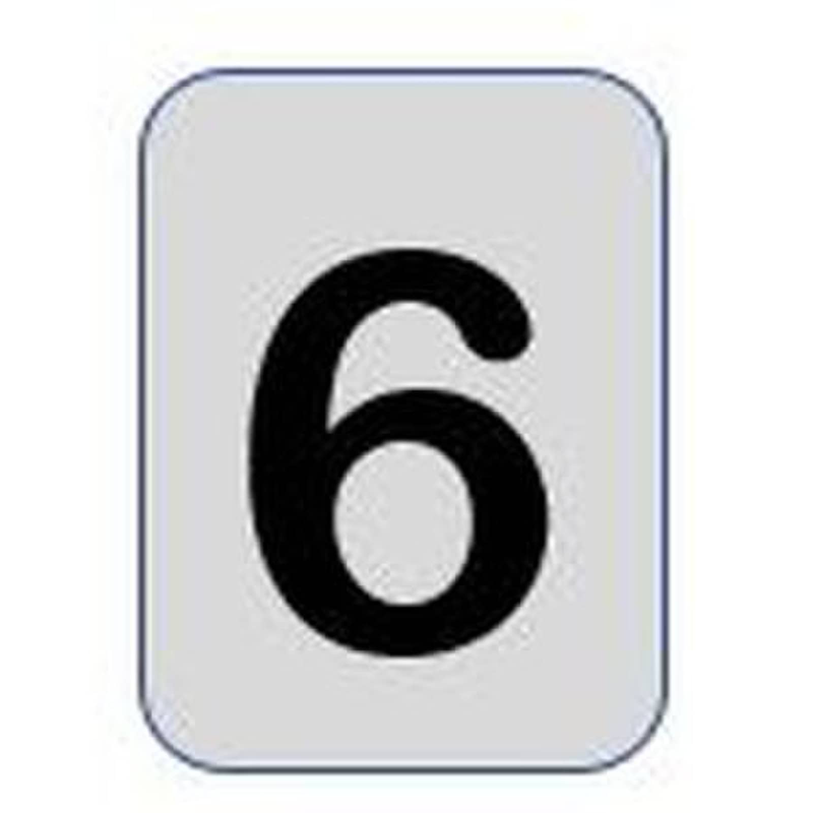 Aluminium label black/silver 40X25mm - Number 6